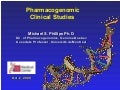 Pharmacogenomic Clinical Studies