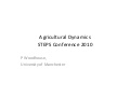 Phil Woodhouse - Agricultural Dynamics