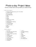 Photo a-day idea-list