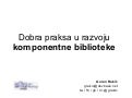 Dobra praksa u razvoju komponentne biblioteke
