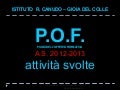 Piano offerta formativa canudo 2012 2013 relazione finale