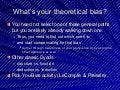 Pick a theory