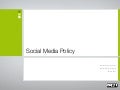 Scrivere una Social Media Policy