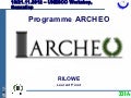 Laurent Pinot - Programme ARCHEO
