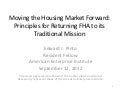 Moving the Housing Market Forward: Principles for Returning FHA to its Traditional Mission