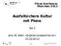 Ausfallsichere Kultur mit Plone