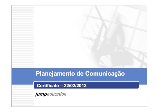 Planejamento de Comunicacao: Modulo 1