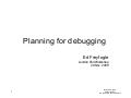 Planning for Debugging