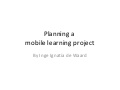 Planning mlearning project