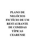 Plano de negócios restaurante sabor cearense