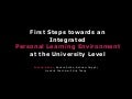 First steps towards an integration of a Personal Learning Environment at university level