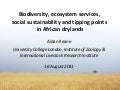 Biodiversity, ecosystem services, social sustainability and tipping points in African drylands