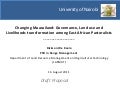 Changing Maasailand: Governance, land use and livelihoods transformation among East African pastoralists