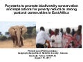 Payments to promote biodiversity conservation and implications for poverty reduction among pastoral communities in East Africa