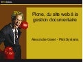 Plone, du site web à la gestion documentaire