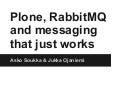 Plone, rabbit mq and messaging that just works