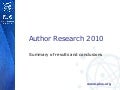 PLoS Author Research 2010