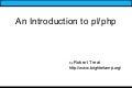 Intro to pl/PHP Oscon2007