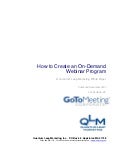 Plugin On Demand Webinar Program White Paper