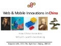 Mobile and Web Innovation in China