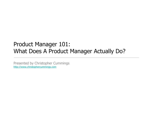 What Does A Product Manager Do 