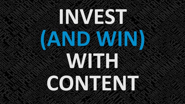 Invest and Win with Digital Content