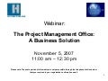 Pmo Webinar Gerard Hill Adapted