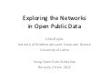 Exploring the Networks in Open Public Data