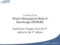 Understanding the Project Management Body of Knowledge (PMBOK®) Guide: Transition From 3rd to 4th Edition
