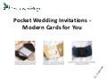 Pocket wedding invitations   modern cards for your