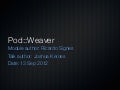 Getting started with Pod::Weaver