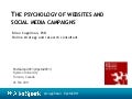 Psychology of websites and social media campaigns