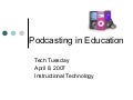 Podcasts in Education