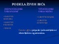 Podela zivih bica
