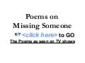 Poems on Missing Someone