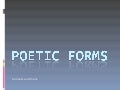 Poetic Forms