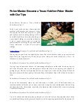 Poker Master: Become a Texas Hold’em Poker Master with Our Tips