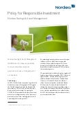 Policy for responsible investment