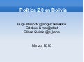 Politica 2.0 en Bolivia