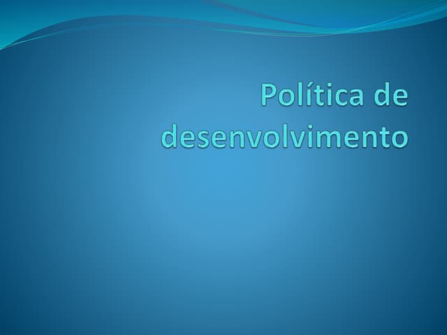 Política de desenvolvimento