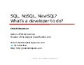 SQL? NoSQL? NewSQL?!? What's a Java developer to do? - PhillyETE 2012