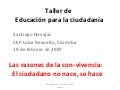 Ponencia sobre la nueva asignatura "Educación para la Ciudadanía y los Derechos Humanos"