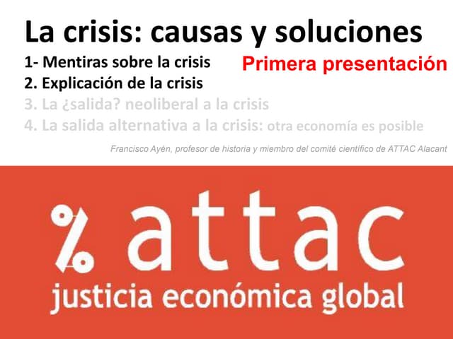 Crisis económica: causas y soluciones (primera parte)