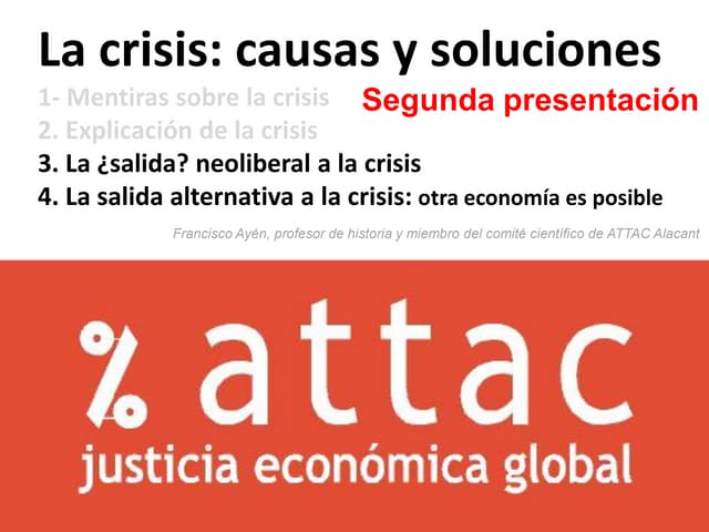 Crisis económica: causas y soluciones (segunda parte)
