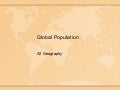 Population Global Population
