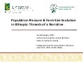 Population pressure & farm size evolution in ethiopia threads of a narrative   