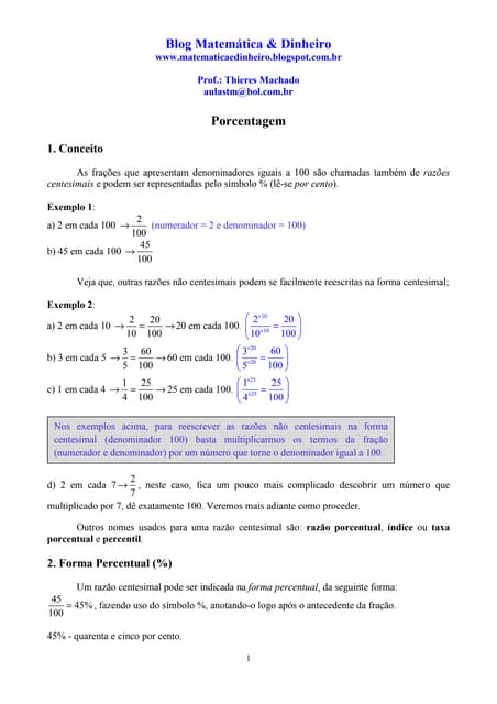 Porcentagem  