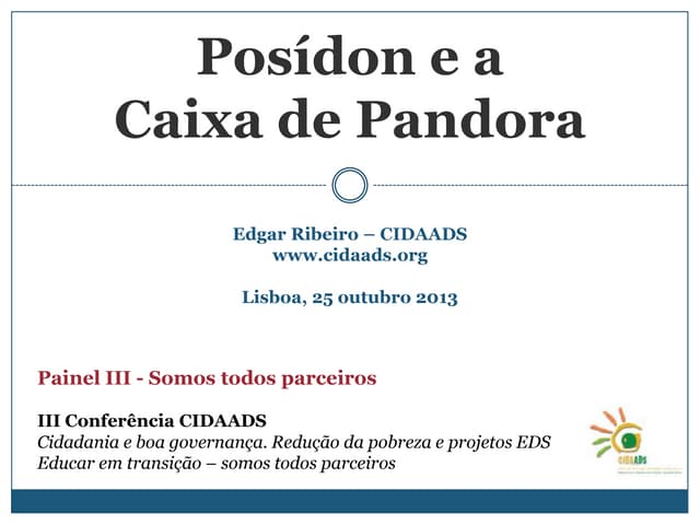 Painel III - Somos todos parceiros:...