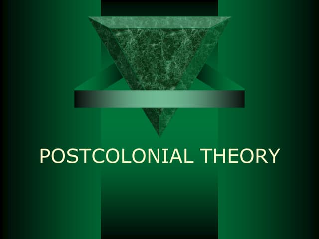 Postcolonial Writing And Theories