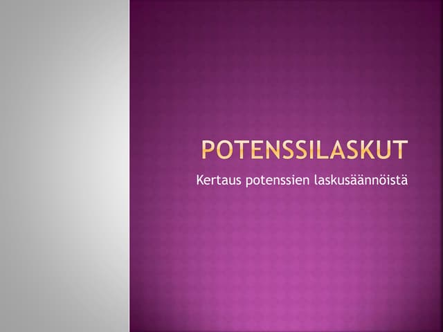 Potenssilaskut